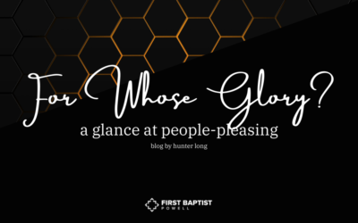 For Whose Glory: A Glance at People-Pleasing